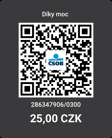 QR kód pro podporu